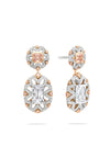 Fifth Avenue Pink and White Diamond Drop Earrings