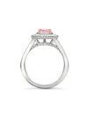 Vintage Pear Pink Diamond Platinum and Rose Gold Ring