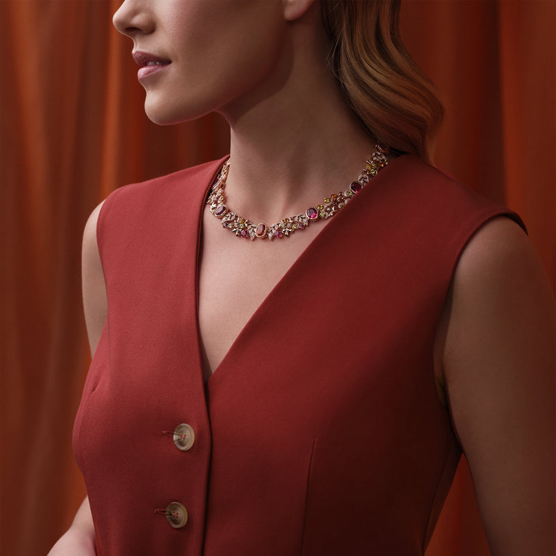 The Palace Collection Silk Mantua Rose Gold Necklace