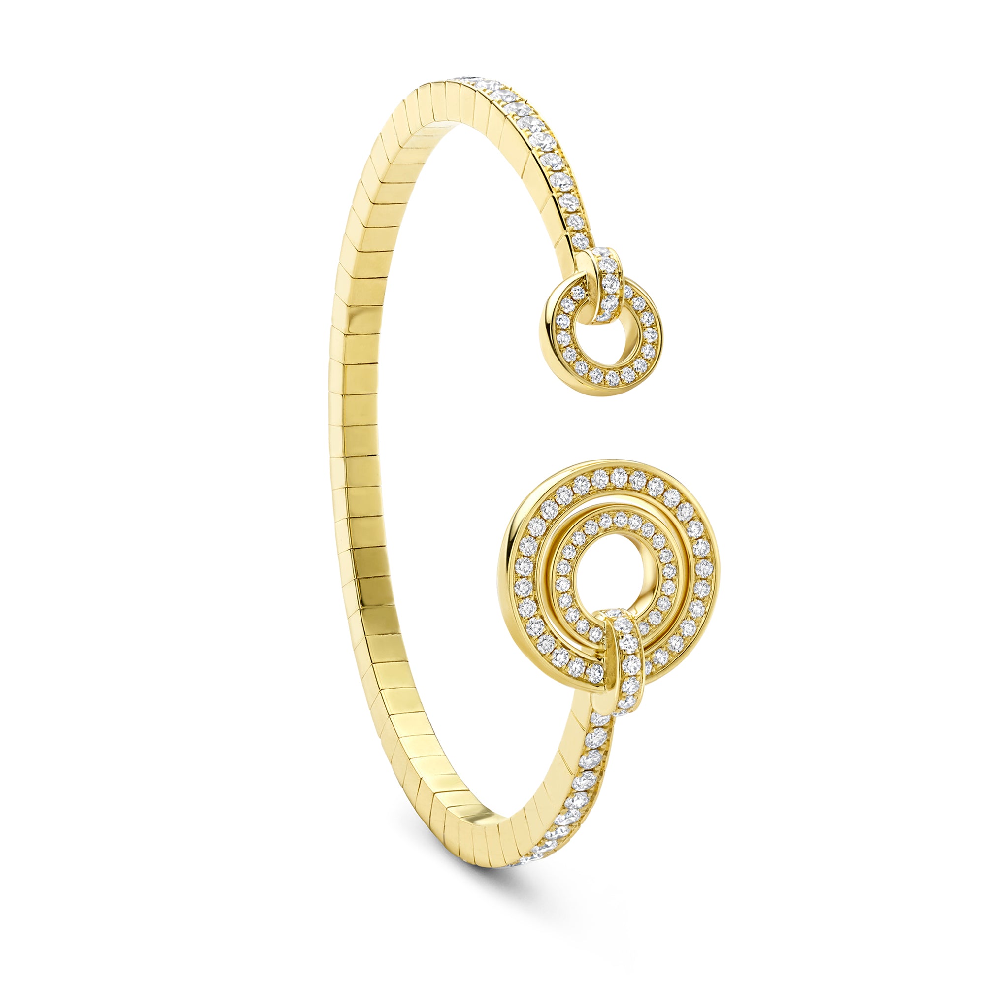 Roulette Yellow Gold Bangle