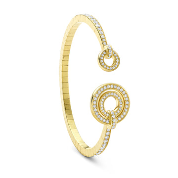 Roulette Yellow Gold Bangle
