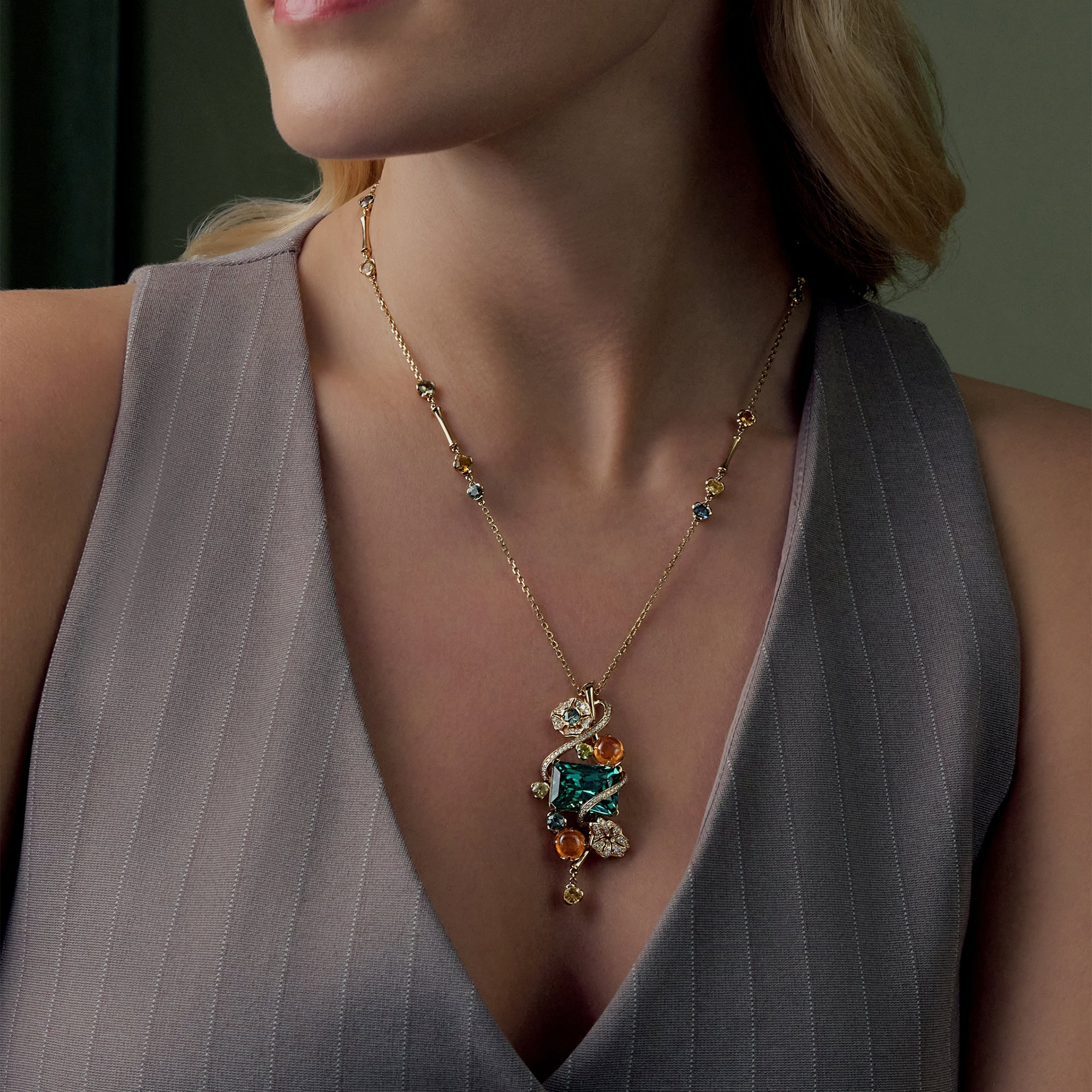 The Palace Collection Queen Charlotte's Cottage Tourmaline Pendant
