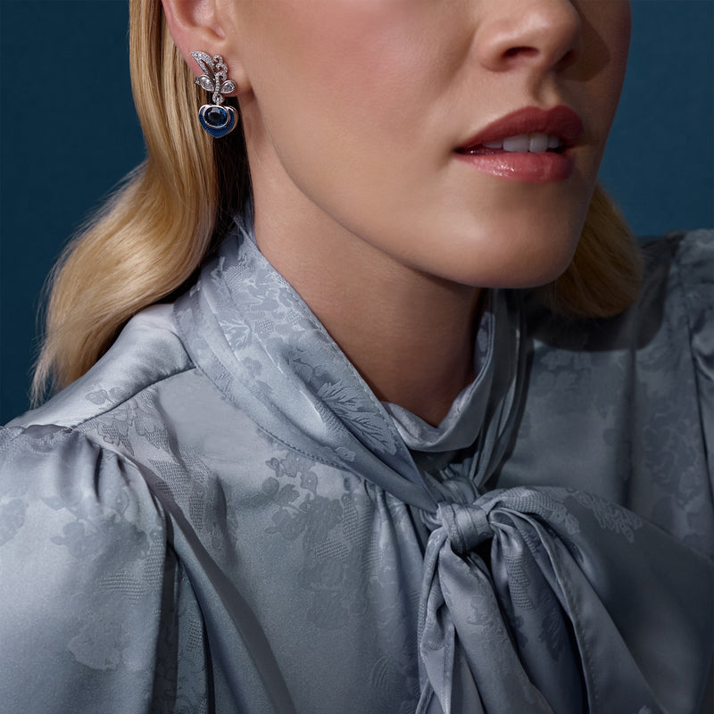 The Palace Collection Royal Porcelain Sapphire Earrings