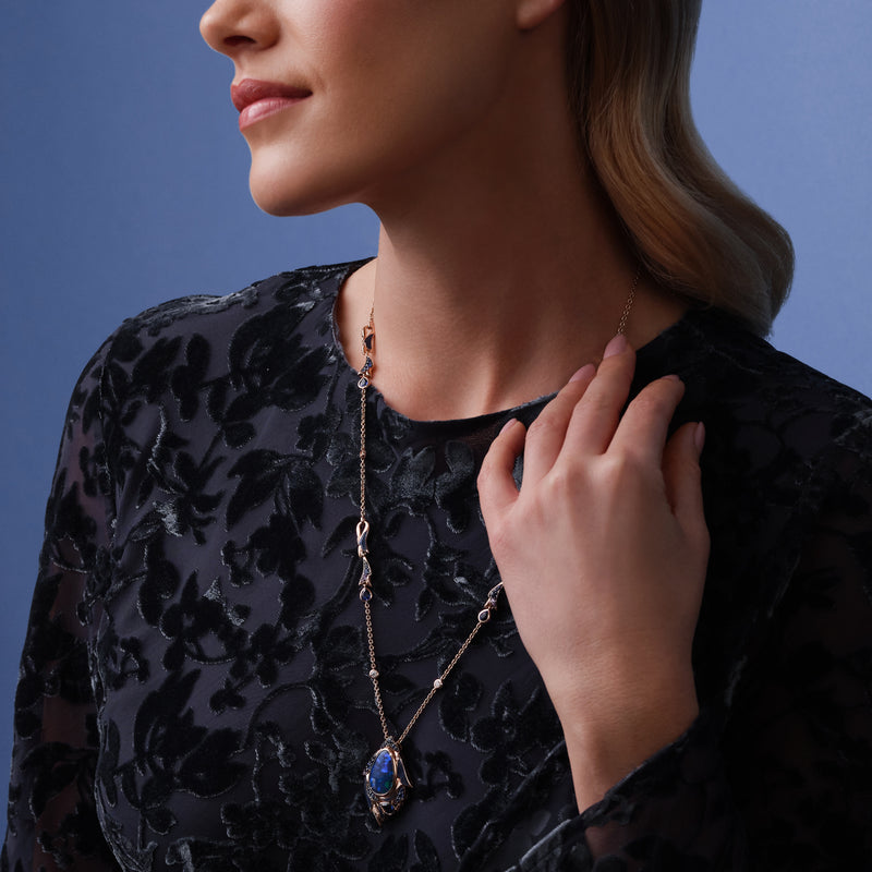 The Palace Collection Raven's Watch Black Opal Pendant