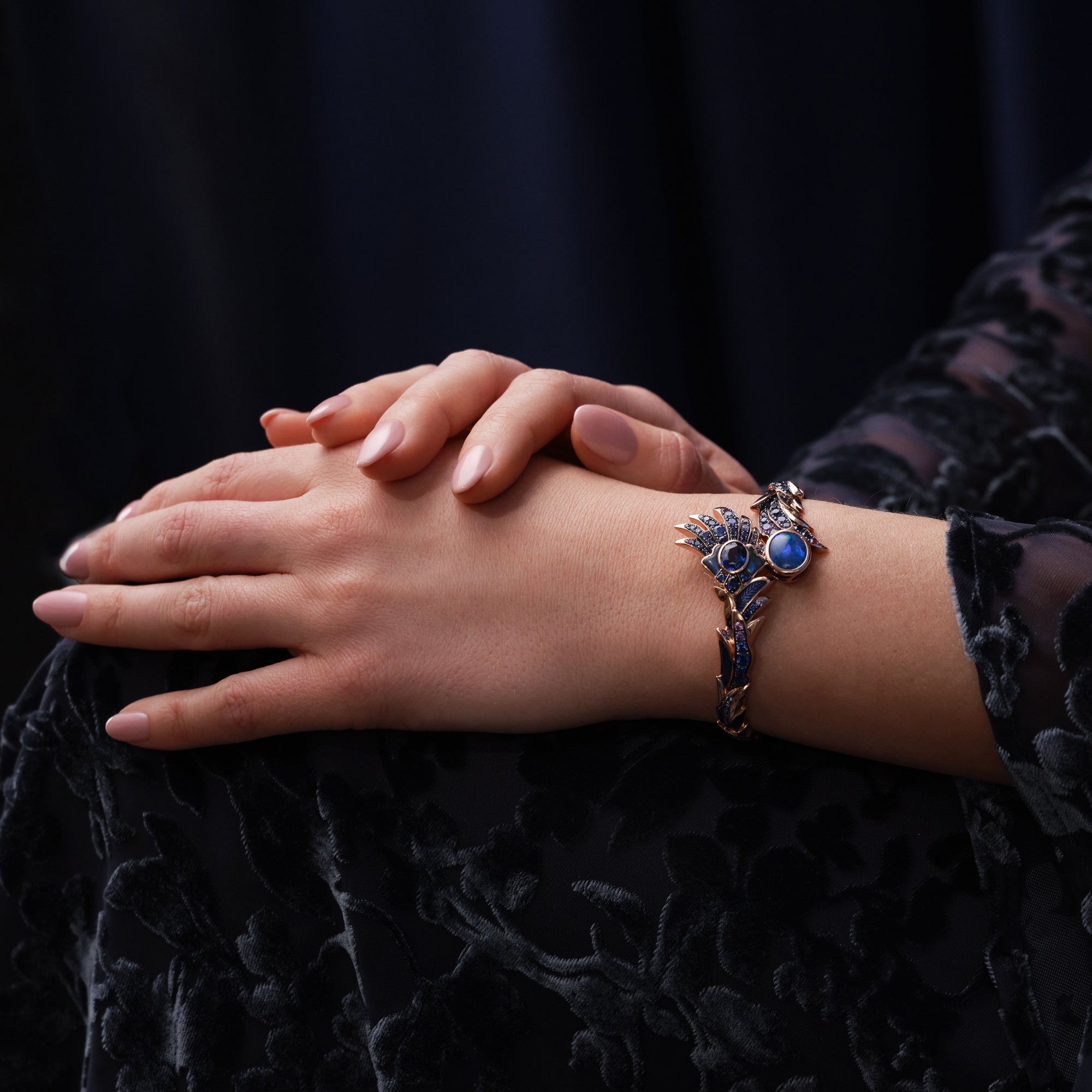 The Palace Collection Raven's Watch Rose Gold Bangle