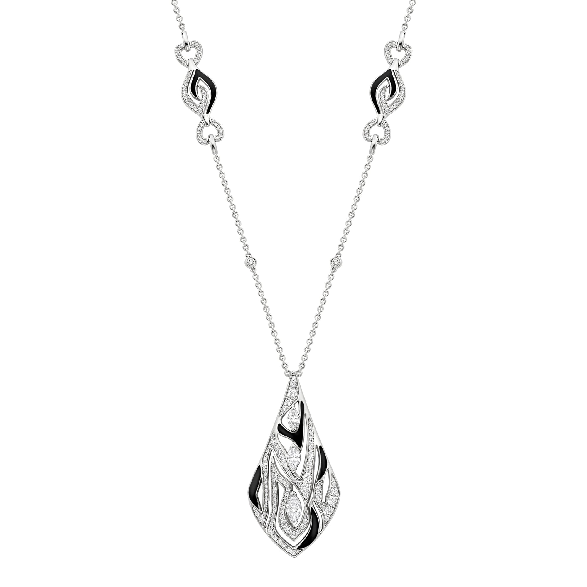 Africa Zebra Platinum Diamond Pendant
