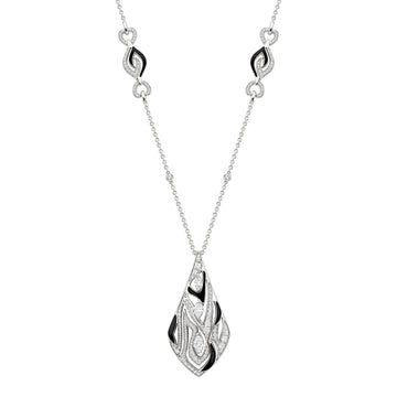 Africa Zebra Platinum Diamond Pendant