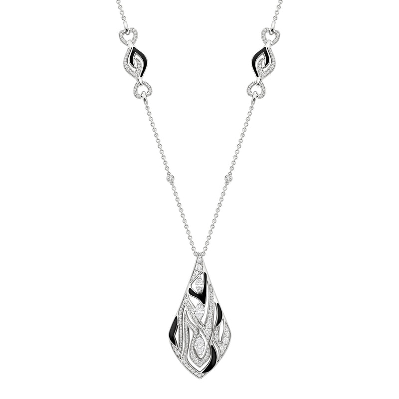 Africa Zebra Platinum Diamond Pendant