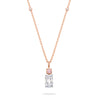 Ashoka White Diamond and Pink Diamond Rose Gold Pendant