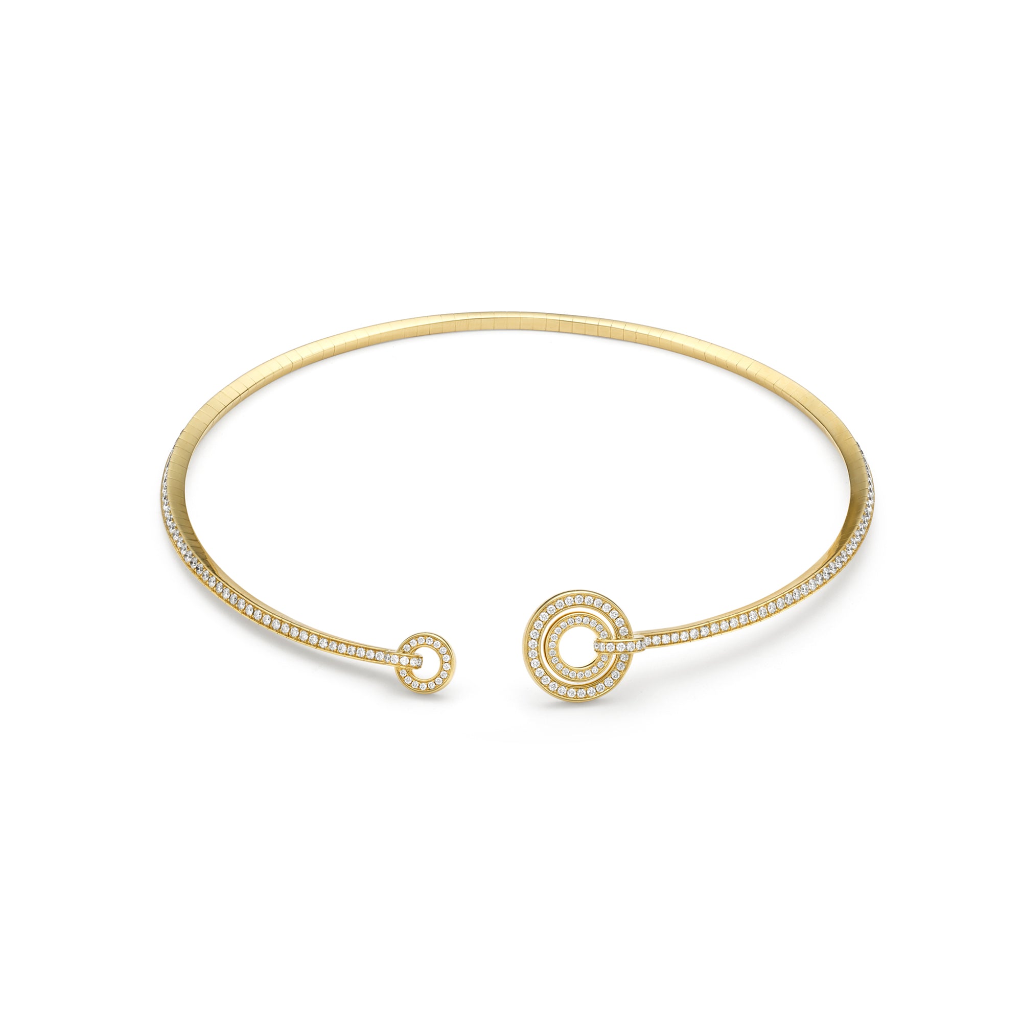 Roulette Yellow Gold Diamond Collar