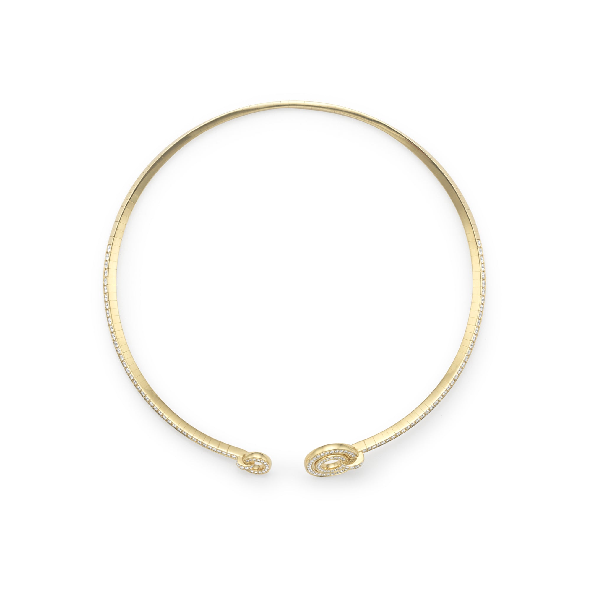 Roulette Yellow Gold Diamond Collar