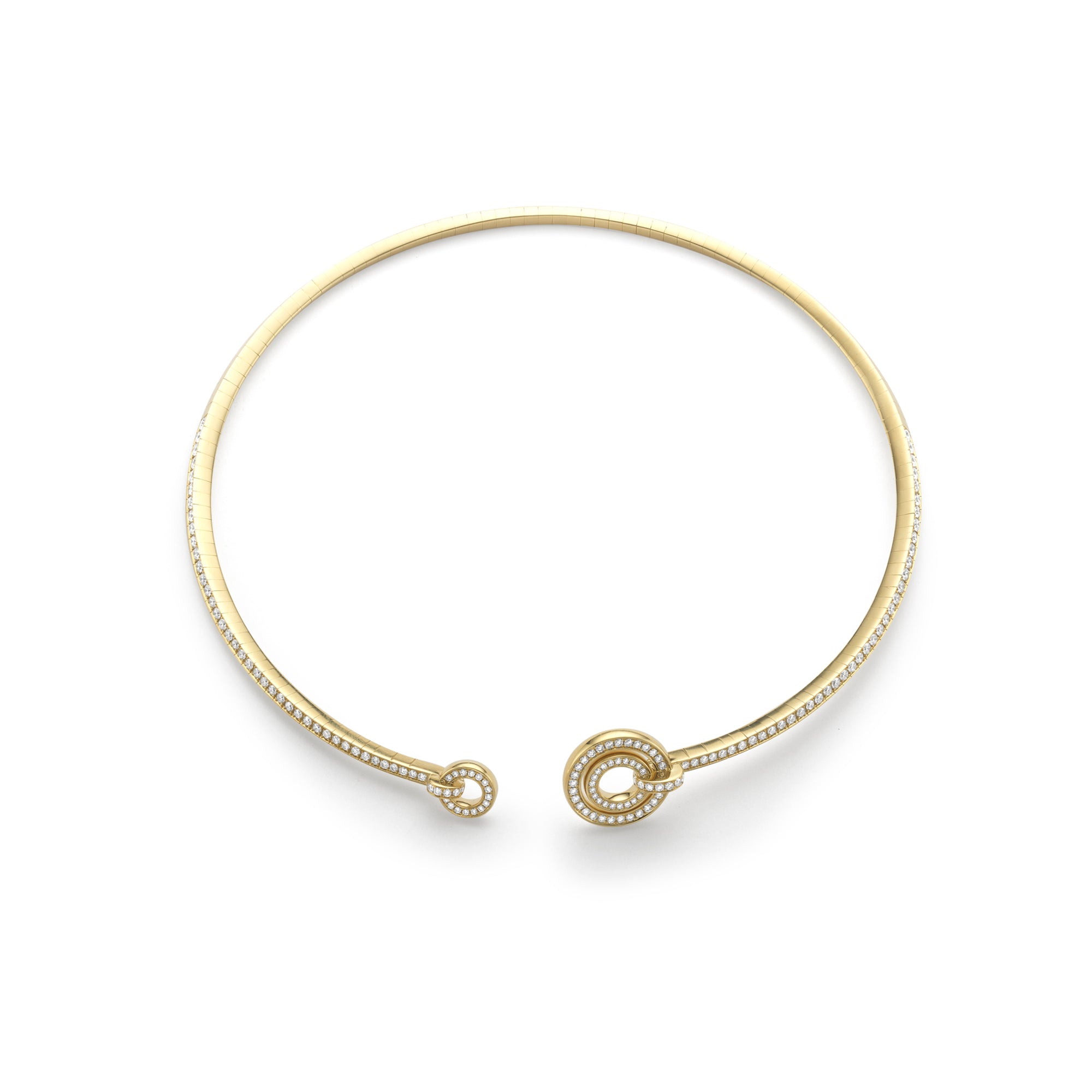 Roulette Yellow Gold Diamond Collar