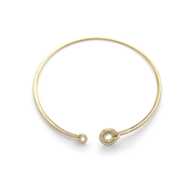 Roulette Yellow Gold Diamond Collar