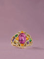 A Family Journey Barcelona Pink Sapphire Yellow Gold Ring