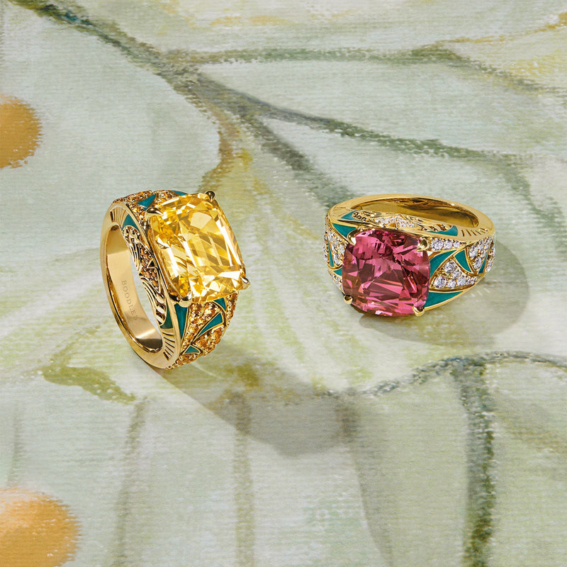 A Family Journey Prague Garnet Yellow Gold Ring