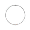 Play of Light Pink and White Diamond Necklace