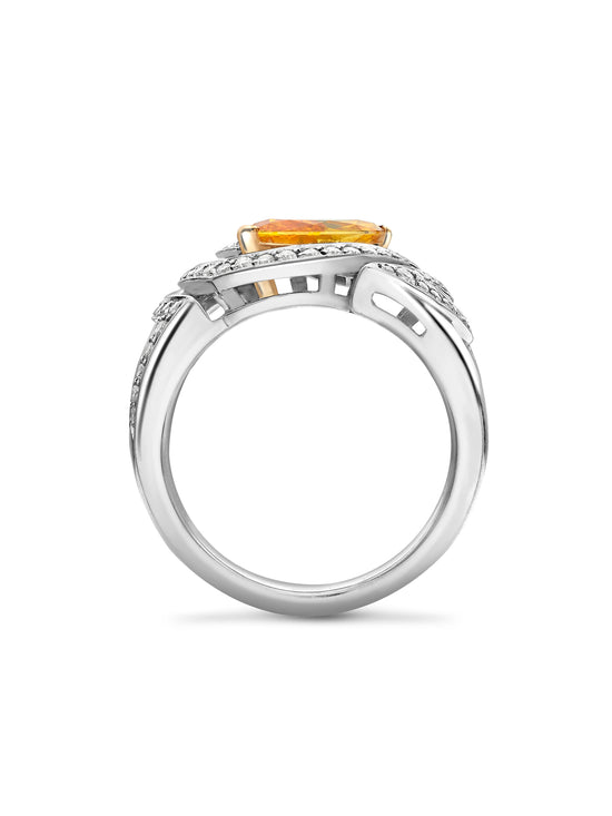 Yellow Marquise Impressions Ring