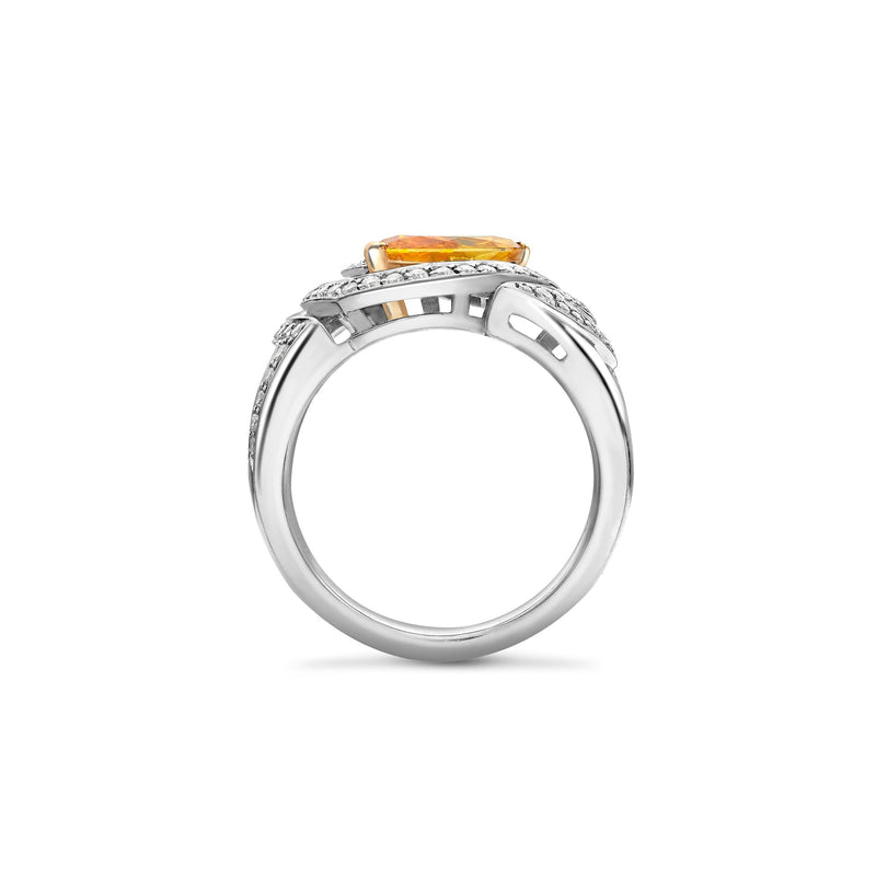 Impression Marquise Yellow Diamond Platinum Ring