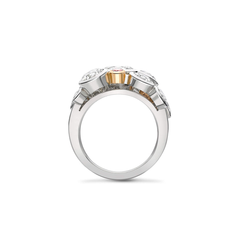 Raindance Pink and White Diamond Platinum Ring