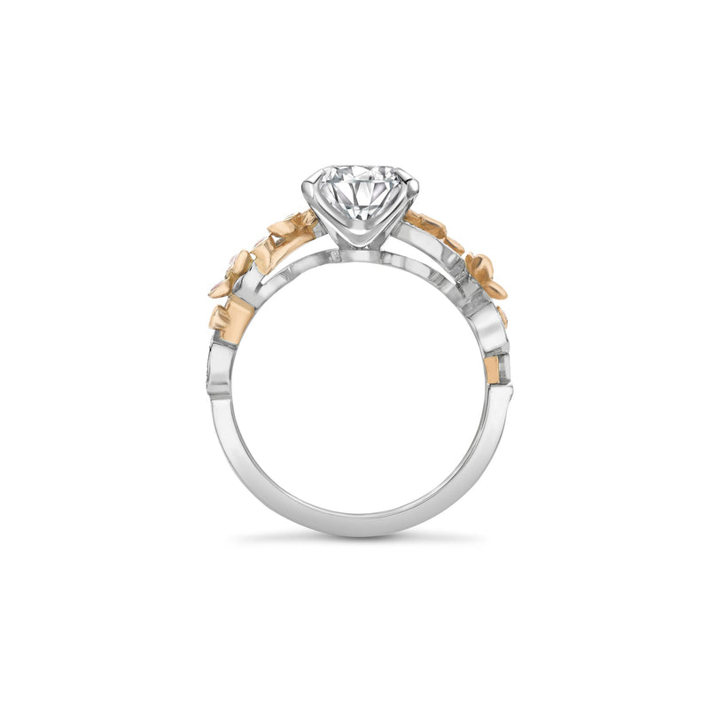 Santorini Ashoka Diamond Platinum and Rose Gold Ring