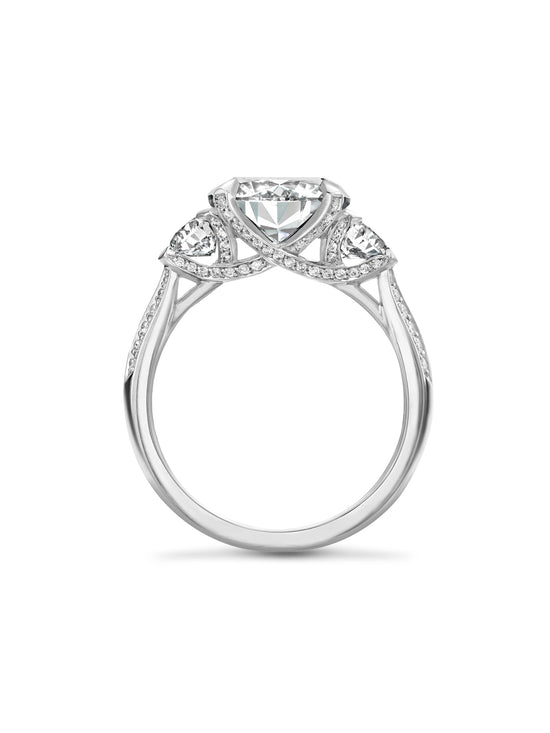 Petal Diamond Platinum Engagement Ring