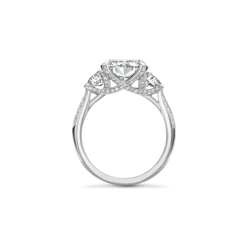Petal Diamond Platinum Engagement Ring