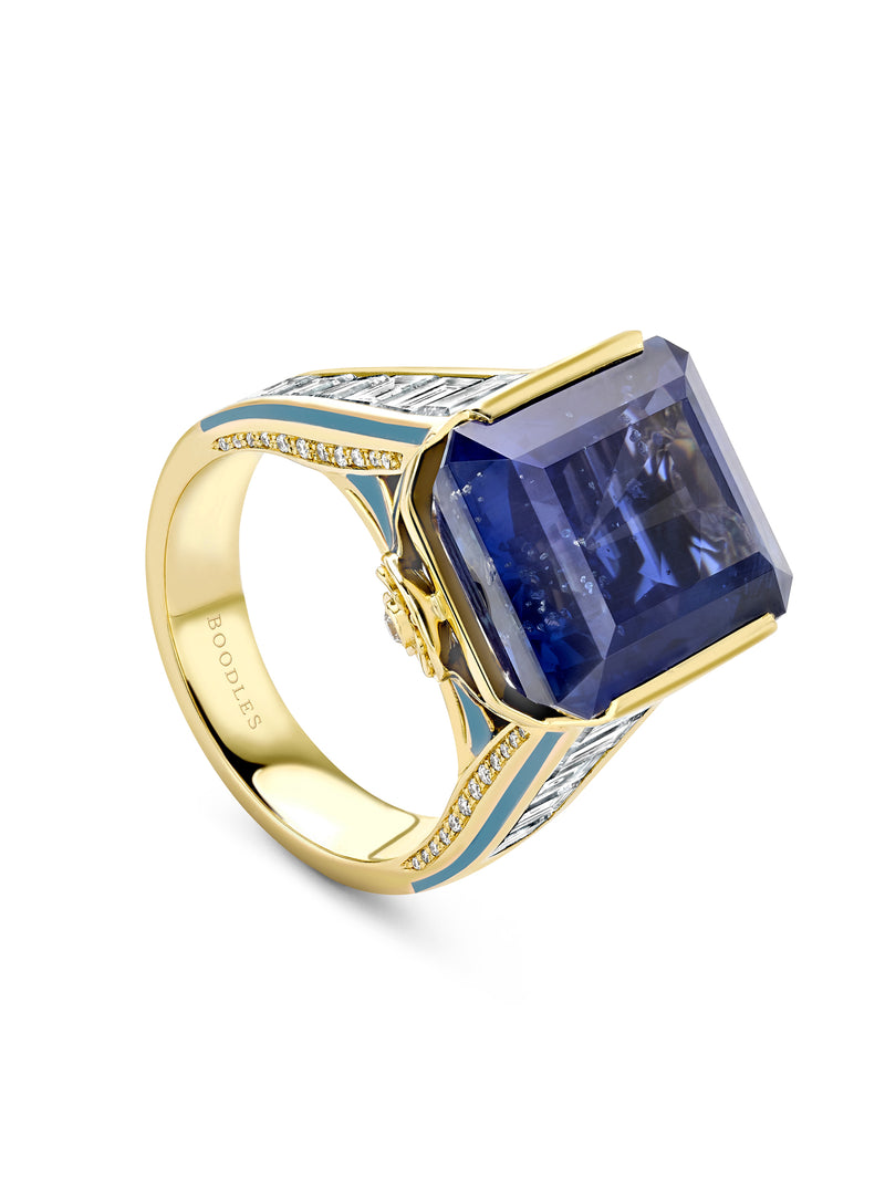 A Family Journey Paris Sapphire Yellow Gold Ring