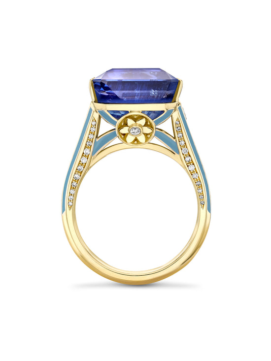 A Family Journey Paris Sapphire Yellow Gold Ring