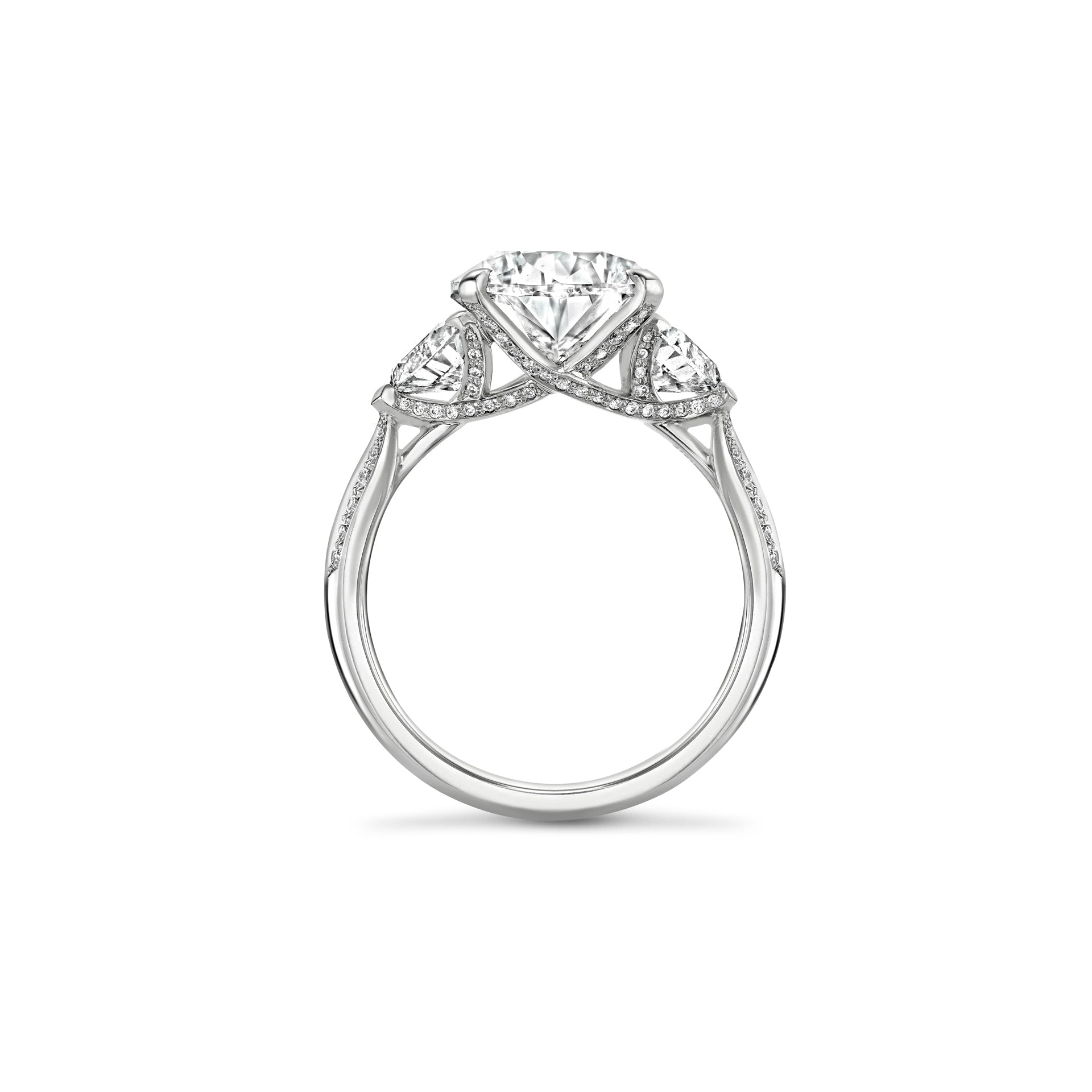 Petal Large Pear Diamond Platinum Ring