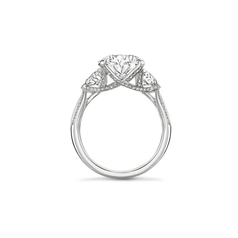 Petal Large Pear Diamond Platinum Ring
