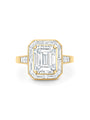 Vintage Emerald Cut Diamond Yellow Gold Ring