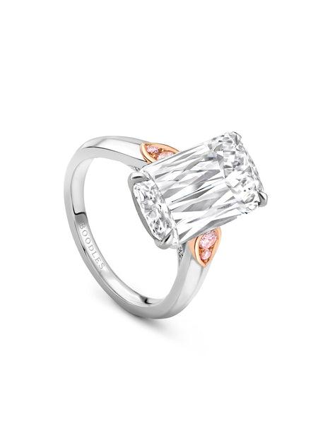 Ashoka Diamond Cupid Platinum Ring