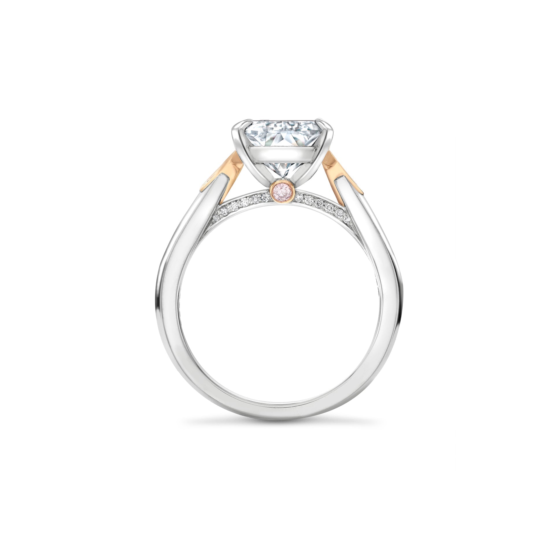 Ashoka Diamond Cupid Platinum Ring