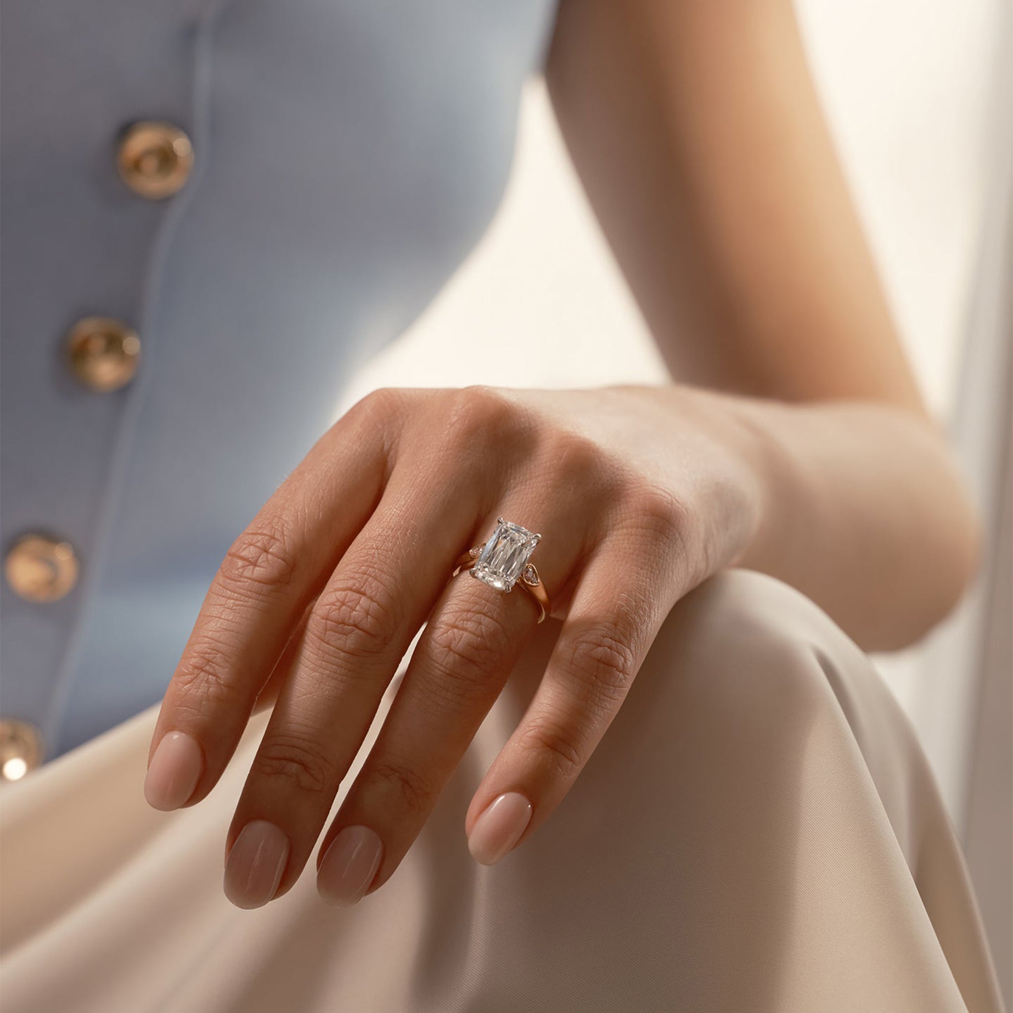 Cupid Ashoka Diamond Rose Gold Ring