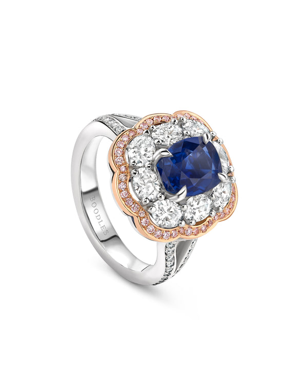 Vintage Oval Cut Sapphire Ring