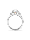 Peace of Mined Petal Diamond Platinum Ring