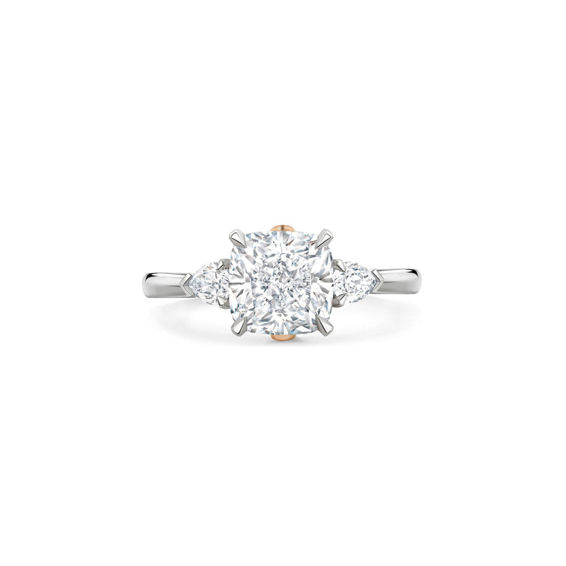 Peace of Mined Petal Diamond Platinum Ring