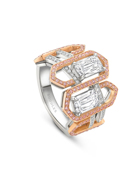 A Family Journey Muscat Pink and White Diamond Ring