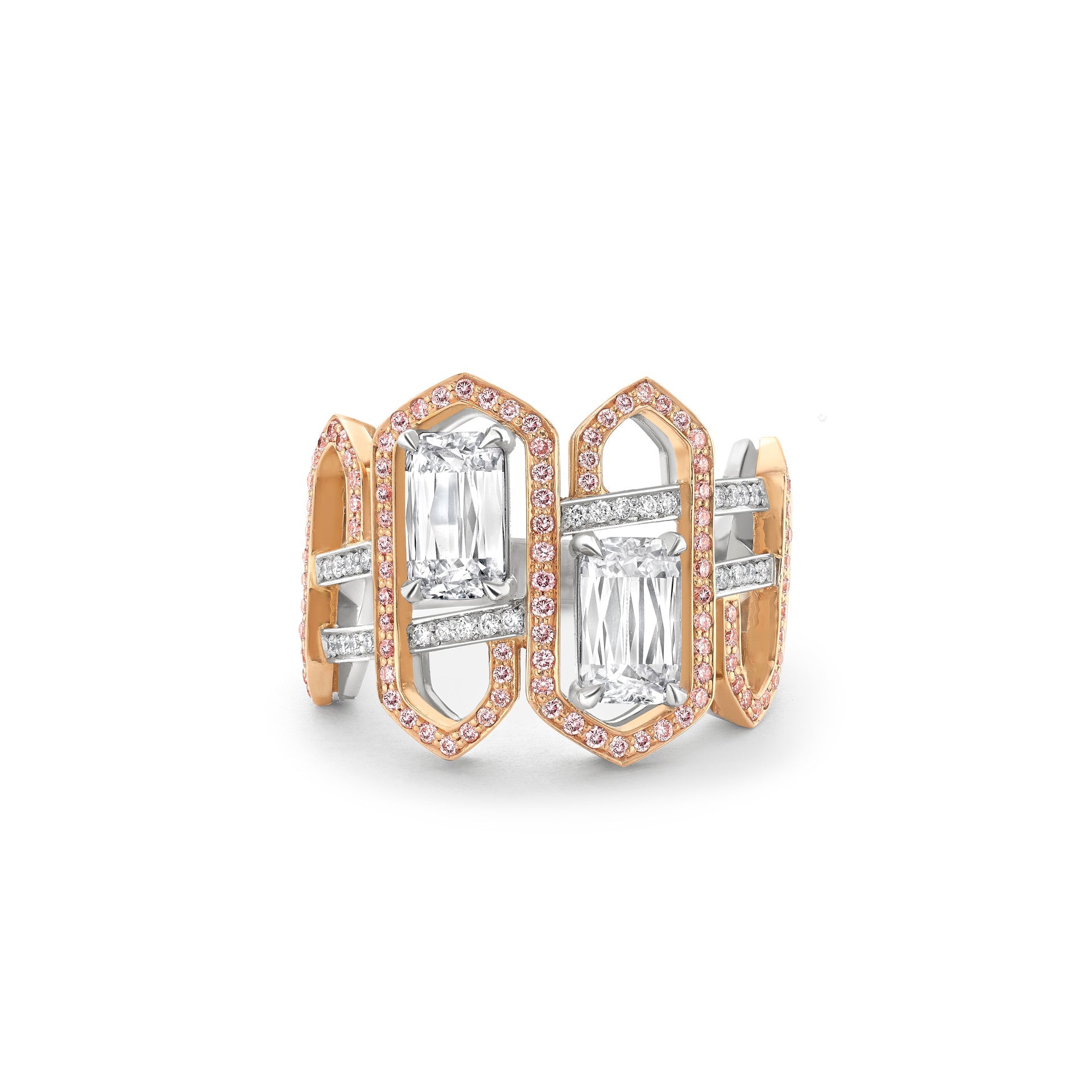 A Family Journey Muscat Pink and White Diamond Ring