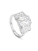 Trilogy Large Ashoka Diamond Platinum Ring