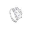 Trilogy Large Ashoka Diamond Platinum Ring