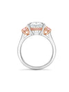 Classic Pear Cut Diamond Platinum and Rose Gold Ring