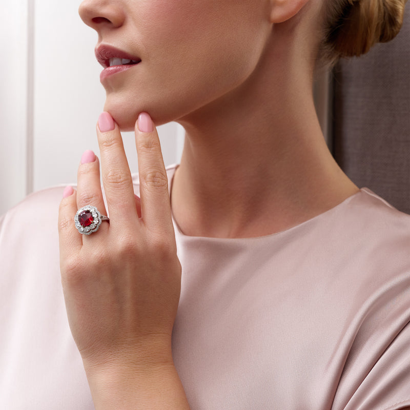 Vintage Oval Cut Ruby Ring