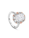 Fifth Avenue Ashoka Diamond Platinum and Rose Gold Ring