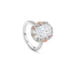 Fifth Avenue Ashoka Diamond Platinum and Rose Gold Ring