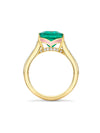 Classic Geometric Emerald Yellow Gold Ring