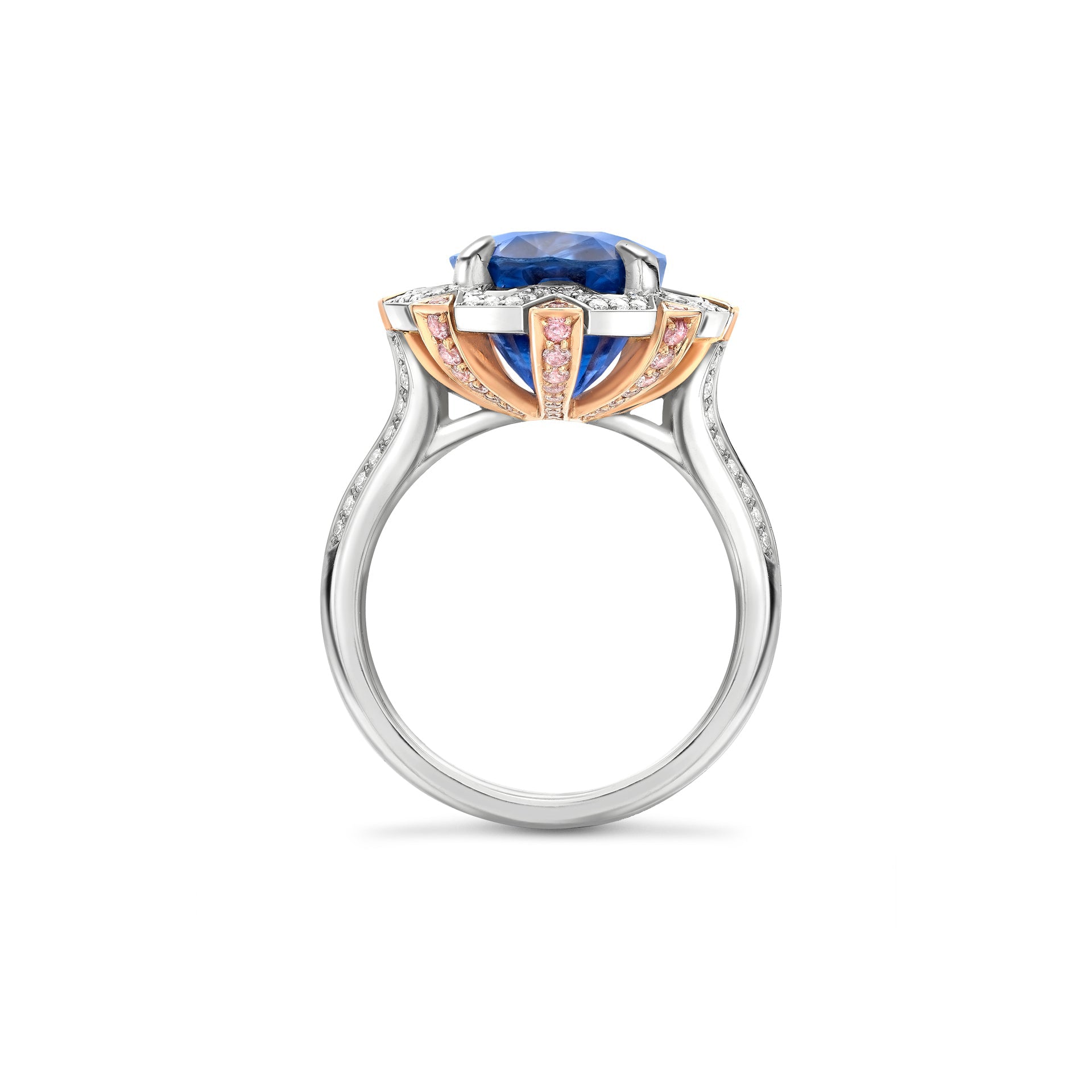 Fifth Avenue Oval Sapphire Platinum Ring