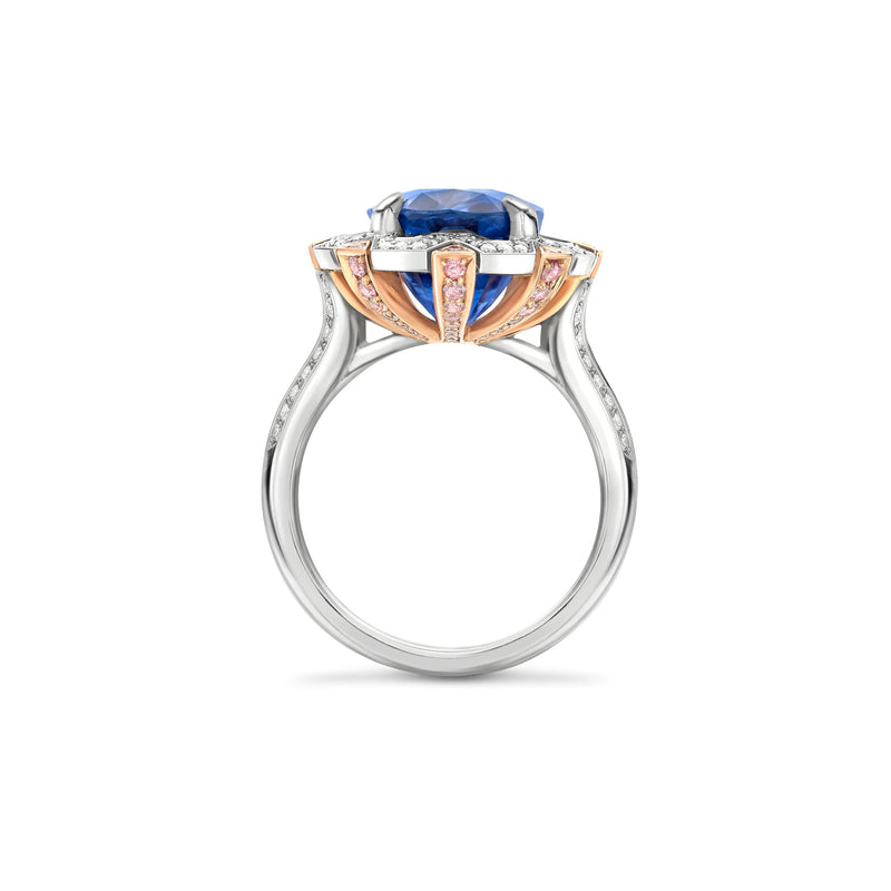 Fifth Avenue Oval Sapphire Platinum Ring