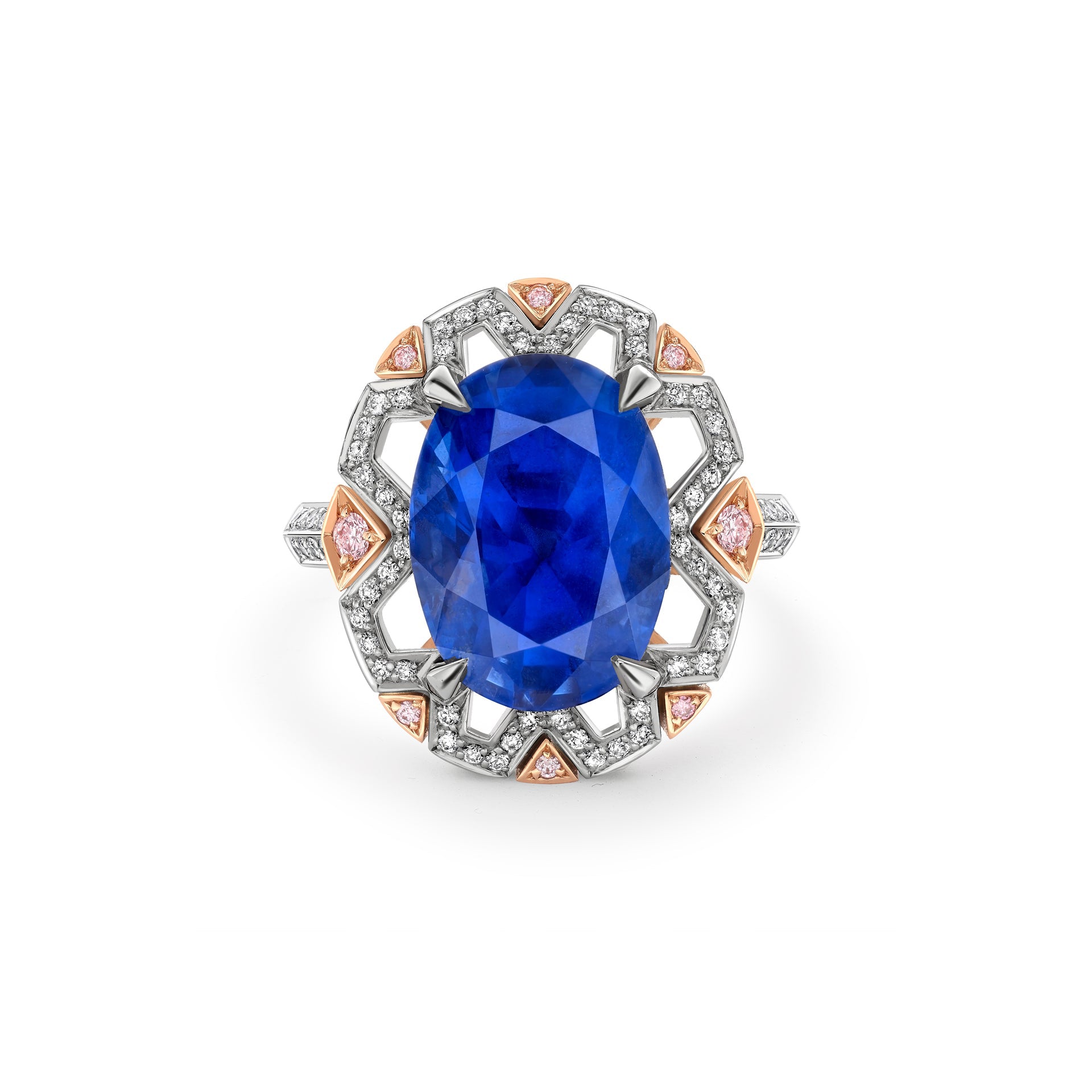 Fifth Avenue Oval Sapphire Platinum Ring