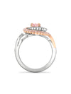 Monaco Oval Pink Diamond Platinum and Rose Gold Ring